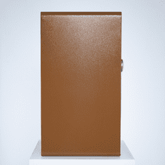 Nikcorp Biometrijski kućni sef na otisak prsta i šifru 60x38x33 cm, čelični, smeđi s alarmom i policom