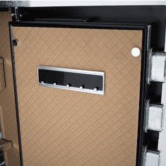 Nikcorp Oklopni kućni biometrijski sef na otisak prsta i šifru 58x40x33 cm, čelični, crni