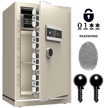 Nikcorp Oklopni kućni sef s elektroničkom bravom i ključem, čelik Q235, 80x48x43 cm, crni