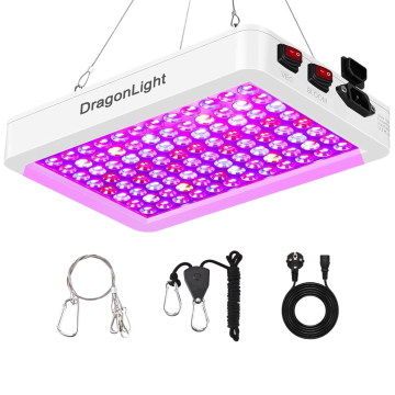 Nikcorp DragonLight BW1000 LED lampa za uzgoj biljaka, 200W, puni spektar UV+IR, Veg/Bloom prekidač, 60x60 cm, bijela
