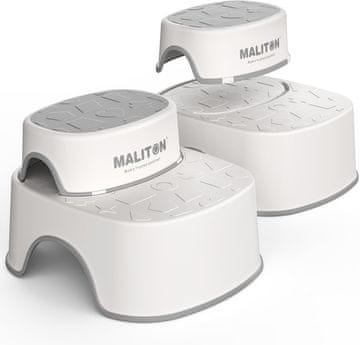 Nikcorp Dječja dvostupanjska stepenica 2 kom, protuklizni stolčić za kupaonicu i umivaonik, stabilna podest klupica za djecu