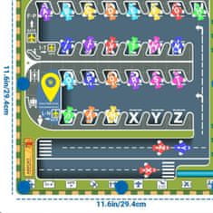Nikcorp Drvena Montessori magnetska ploča s abecedom i labirintom - motiv zrakoplova, 29,4x29,4 cm, edukativna igračka za djecu 3-5 god.