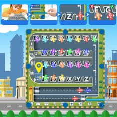 Nikcorp Drvena Montessori magnetska ploča s abecedom i labirintom - motiv zrakoplova, 29,4x29,4 cm, edukativna igračka za djecu 3-5 god.