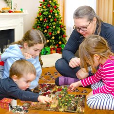 Nikcorp Adventski kalendar puzzle 1000 dijelova 70x50 cm - Božićna slagalica s 24 kutijice za odbrojavanje do Božića