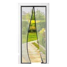 Nikcorp Magnetska mreža protiv komaraca za balkonska vrata 105x220 cm Crna - automatsko zatvaranje, poliester