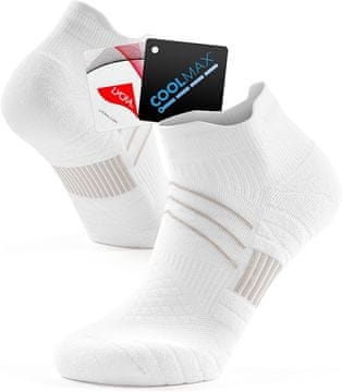 Nikcorp Kratke sportske čarape za trčanje od prozračnog pamuka s pojačanim potplatom bijele 43-46