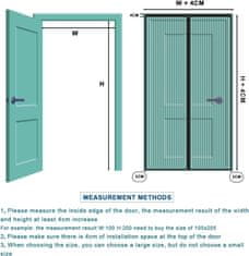 Nikcorp Magnetska mreža protiv komaraca za balkonska vrata 80x215 cm, automatsko zatvaranje, crna, čvrsta gaza bez bušenja