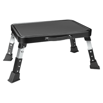 Nikcorp Sklopivi metalni oslonac za noge podesiv po visini 3 razine crni protuklizni do 150 kg