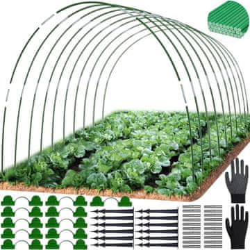Nikcorp Set stakleničkih lukova za folijski tunel i povišene gredice 50 komada - DIY konstrukcija od staklenih vlakana sa spojnicama