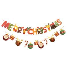 Nikcorp Set ukrasnih girlandi 3u1 za blagdane - Merry Christmas, Happy New Year i Happy Halloween natpisi, svečana dekoracija