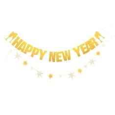 Nikcorp Set ukrasnih girlandi 3u1 za blagdane - Merry Christmas, Happy New Year i Happy Halloween natpisi, svečana dekoracija