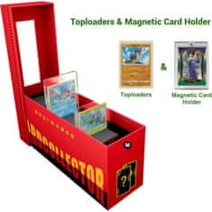 Nikcorp Set 3 kutije za pohranu 3000+ kolekcionarskih kartica s 10 pregrada, plava, crvena i ljubičasta, debeli karton