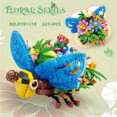 Nikcorp Set kockica Insekti i cvijeće, 627 elemenata, 18 cm - Kreativna dekoracija i graditeljski set za djecu i odrasle