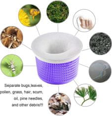 Nikcorp Set od 60 najlonskih čarapa za skimer bazena i vrtna jezerca, univerzalna zaštita pumpe i filtracije, višekratna upotreba