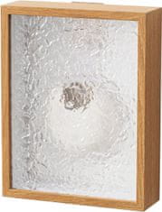 Nikcorp Dekorativna zidna keramička vaza s valovitim akrilnim okvirom, bijela, MDF i keramika, moderni zidni dekor za dom