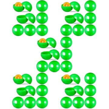 Nikcorp Plastične kapsule kuglice za izvlačenje i lutriju, zelene, 4x4 cm, 125 kom - set za nagradne igre i natjecanja