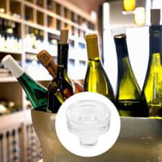 Nikcorp Hemoton stakleni cilindrični čepovi za vinske boce, set 10 komada, prozirni, univerzalni zatvarači za očuvanje svježine vina