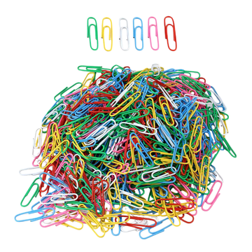 Nikcorp Set metalnih spajalica za papir u boji 3 cm, 600 komada - Višebojne uredske klamerice za organizaciju dokumenata i bilješki