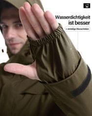 Nikcorp Muška vodootporna kišna jakna s kapuljačom i vizirom, prozračna zaštita od vjetra, ripstop poliester, Smeđa, veličina M