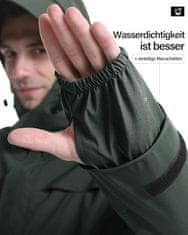 Nikcorp Muška vodootporna kišna jakna s kapuljačom i vizirom, ripstop poliester, sivo-zelena, vel. M, 10.000mm H2O, prozračna