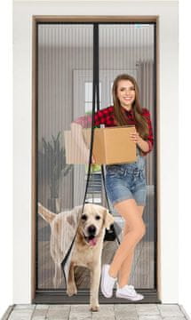 Nikcorp Magnetska mreža za vrata protiv insekata 85x210 cm - Crna, automatsko zatvaranje, jednostavna montaža bez alata