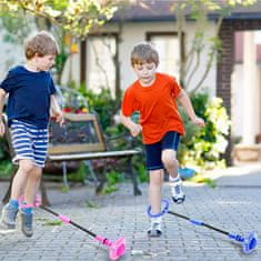 Nikcorp Set od 2 svjetleća LED obruča za skakanje na jednoj nozi, 62 cm, sklopiva sportska igračka za djecu i odrasle, indukcijsko svjetlo