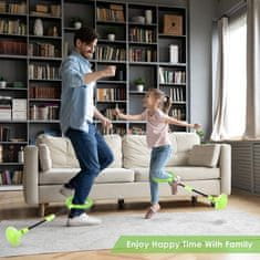 Nikcorp Set od 2 svjetleća LED obruča za skakanje na jednoj nozi, 62 cm, sklopiva sportska igračka za djecu i odrasle, indukcijsko svjetlo