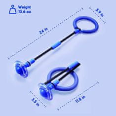 Nikcorp Set od 2 svjetleća LED obruča za skakanje na jednoj nozi, 62 cm, sklopiva sportska igračka za djecu i odrasle, indukcijsko svjetlo
