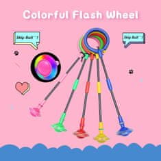 Nikcorp Set od 2 svjetleća LED obruča za skakanje na jednoj nozi, 62 cm, sklopiva sportska igračka za djecu i odrasle, indukcijsko svjetlo