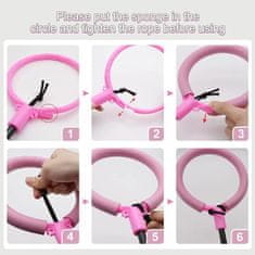 Nikcorp Set od 2 svjetleća LED obruča za skakanje na jednoj nozi, 62 cm, sklopiva sportska igračka za djecu i odrasle, indukcijsko svjetlo