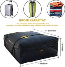 Nikcorp Sklopiva vodootporna krovna torba za auto 425L - Univerzalna prtljažna kutija za sva vozila 95x95x46cm