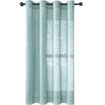 Nikcorp Poluprozirna zavjesa s efektom lana i alkama 140x175 cm zelena - elegantna dekoracija za dnevni boravak i spavaću sobu