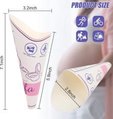 Nikcorp Jednokratni ženski ljevak za mokrenje u stajaćem položaju, set 50 komada, higijensko pomagalo za putovanja i kampiranje