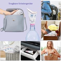 Nikcorp Jednokratni ženski ljevak za mokrenje u stajaćem položaju, set 50 komada, higijensko pomagalo za putovanja i kampiranje