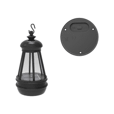 Nikcorp Figurica Mačke od Smole sa Solarnim Fenjerom - Vrtna Dekoracija, Otporna na Vremenske Uvjete, Siva 28 cm