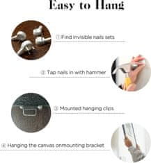 Nikcorp Slika na platnu u crnom okviru Tarot Riba, 40x60 cm, Gotička zidna dekoracija, Mjesec i Astrologija za dnevni boravak