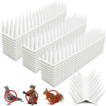 Nikcorp Set od 30 šiljaka protiv golubova 9m, četveroredna zaštita za balkon i krov, izdržljiva ABS plastika, laka montaža