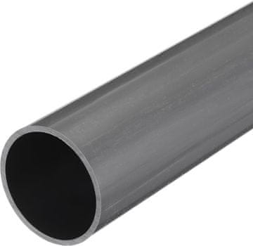 Nikcorp Kruta PVC cijev 63mm okrugla za vodovod i zaštitu kabela 50cm, otporna na udarce, svijetlo siva