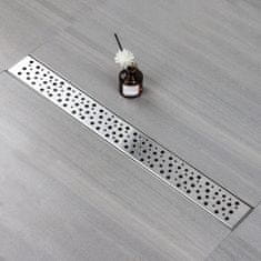 Nikcorp Linearni tuš kanal s mjehurićima od nehrđajućeg čelika sa sifonom 120x11 cm - Inox podni odvod za walk-in tuš kabine