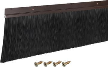 Nikcorp Aluminijska podna brtva za vrata s četkom 900mm smeđa - Izolacijska metlica 120mm za kućnu i industrijsku primjenu