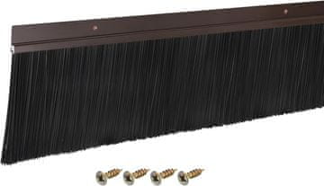 Nikcorp Aluminijska podna brtva za vrata s četkom 900 mm Smeđa - Izolacija od propuha i prašine za dom i industriju