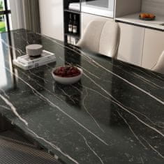 Nikcorp Samoljepljiva folija za namještaj mramor crno-ružičasti 30 cm x 5 m PVC dekoracija za kuhinju i pultove