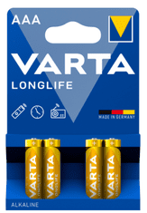 Varta Dugotrajne AAA baterije, alkalne, 1,5 V (4103101414)