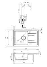 Deante Corio ZRCPG113 set granitnog sudopera i slavine