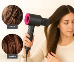 Alpina ionski sušilo za kosu, 3 postavke topline, 2 brzine, 1600 W, sivo