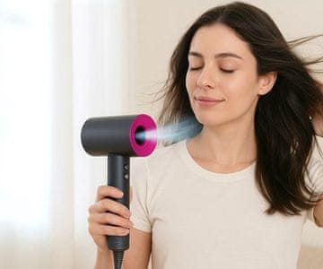 ALPINA sušilo za kosu crno-ružičasto