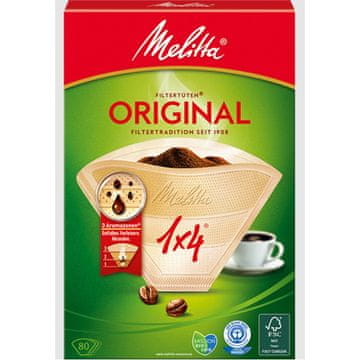 MELITTA Filter za kavu 1X4 nebijeljeni, pakiranje od 80 komada
