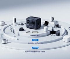 BLUETTI AC50B prijenosna stanica za punjenje, snaga 700 W, baterija od 448 Wh, AI BMS sustav, crna