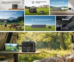 BLUETTI AC50B prijenosna stanica za punjenje, snaga 700 W, baterija od 448 Wh, AI BMS sustav, crna