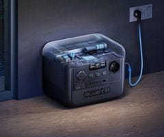 BLUETTI AC50B prijenosna stanica za punjenje, snaga 700 W, baterija od 448 Wh, AI BMS sustav, crna